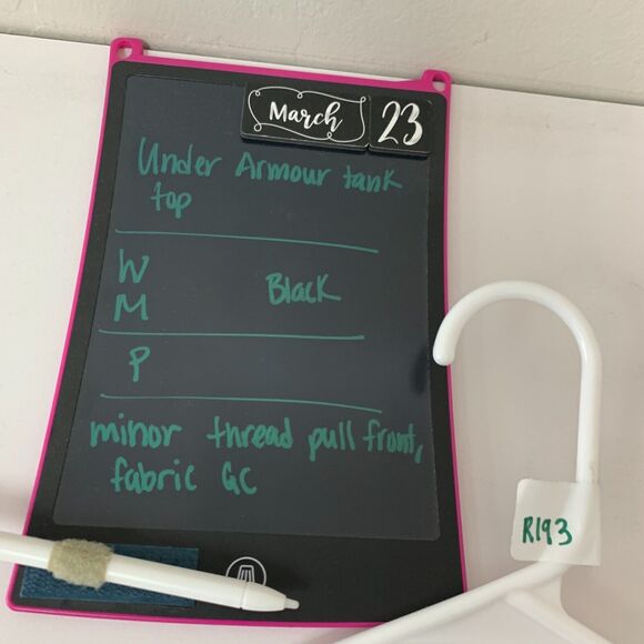 Under Armour Tank Top Womens M Black Lime Green Spell Out Logo Stretch Active - Picture 11 of 12